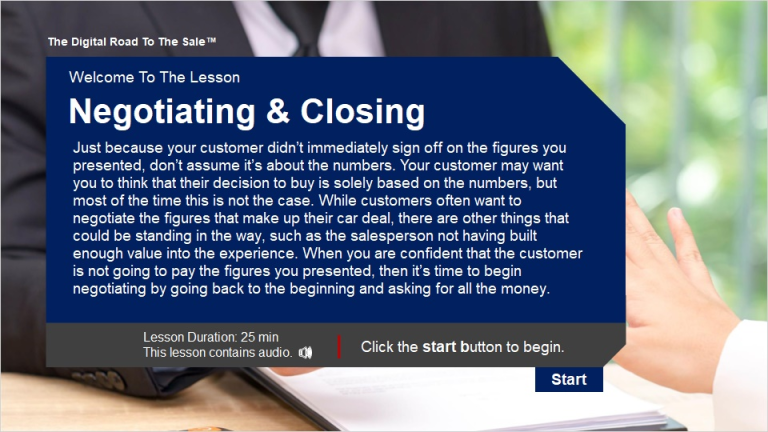 Negotiating & Closing | Car Sales Training