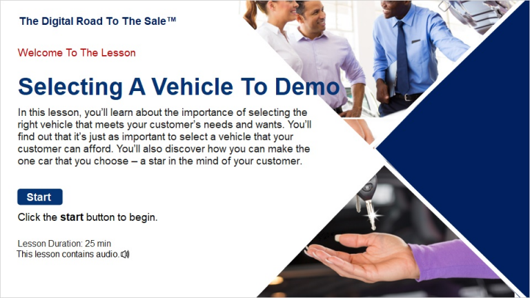 Selecting A Vehicle To Demo