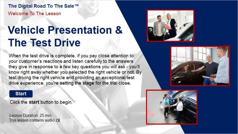 Vehicle Presentation And The Test Drive